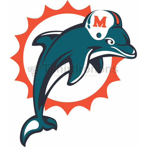 Miami Dolphins T-shirts Iron On Transfers N579 - Click Image to Close